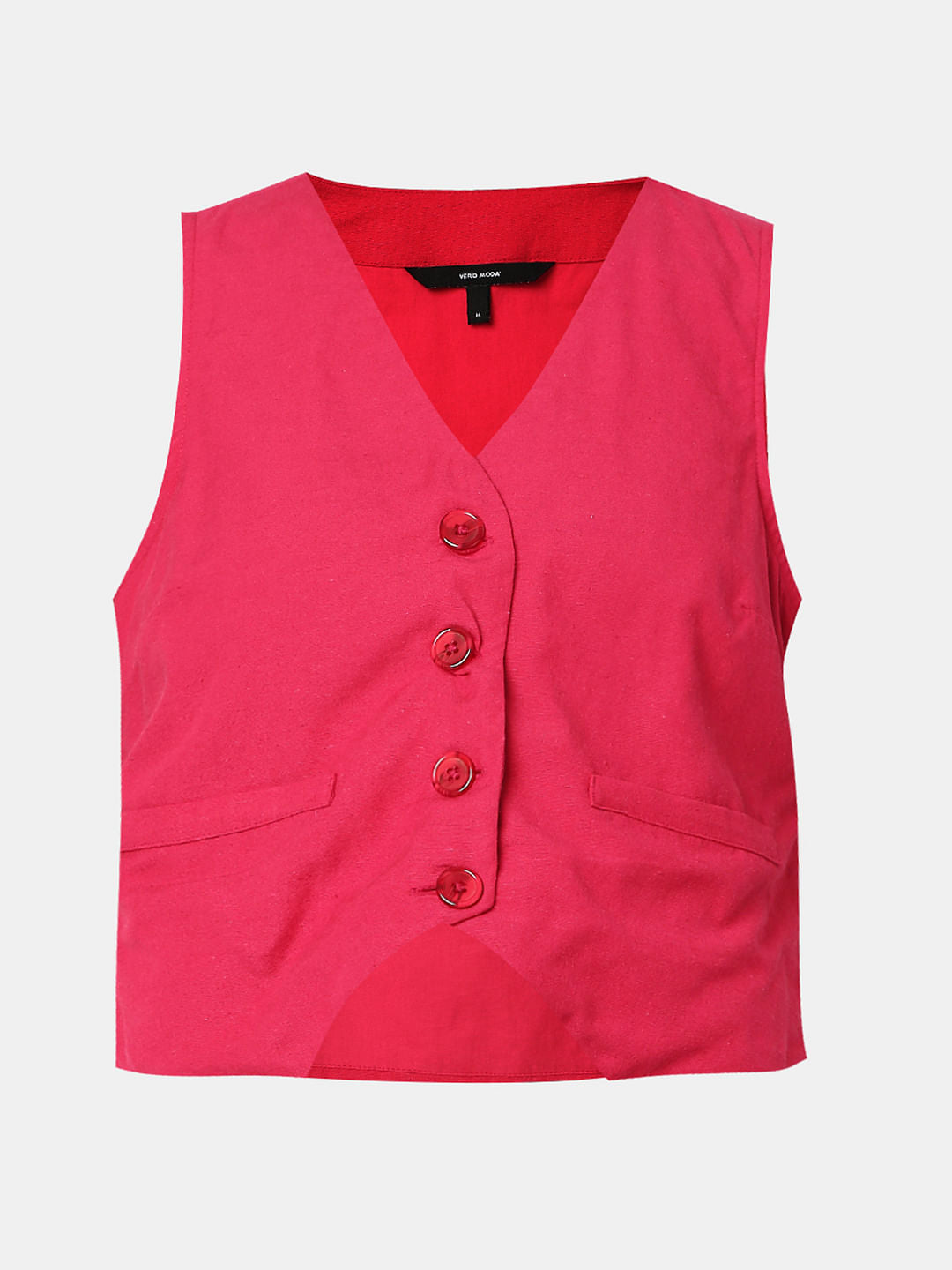 Pink Linen Waistcoat