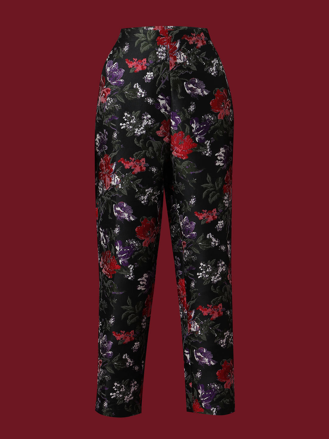 Marquee Black Floral Jacquard Co-Ord Set Pants