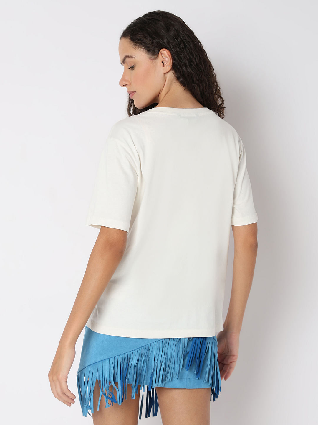White Cording Detail T-Shirt