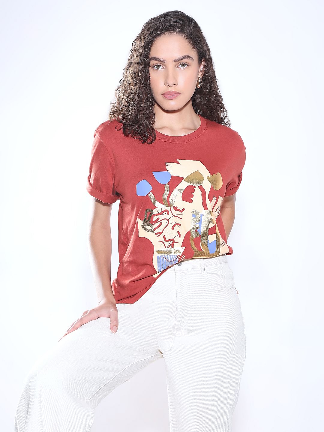 Red Graphic Print T-Shirt