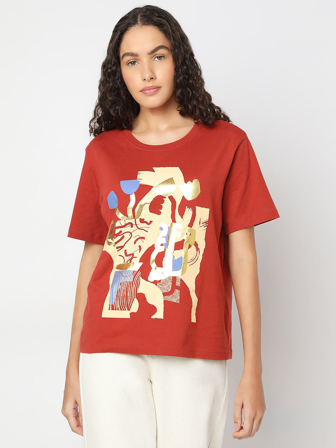 Red Graphic Print T-Shirt