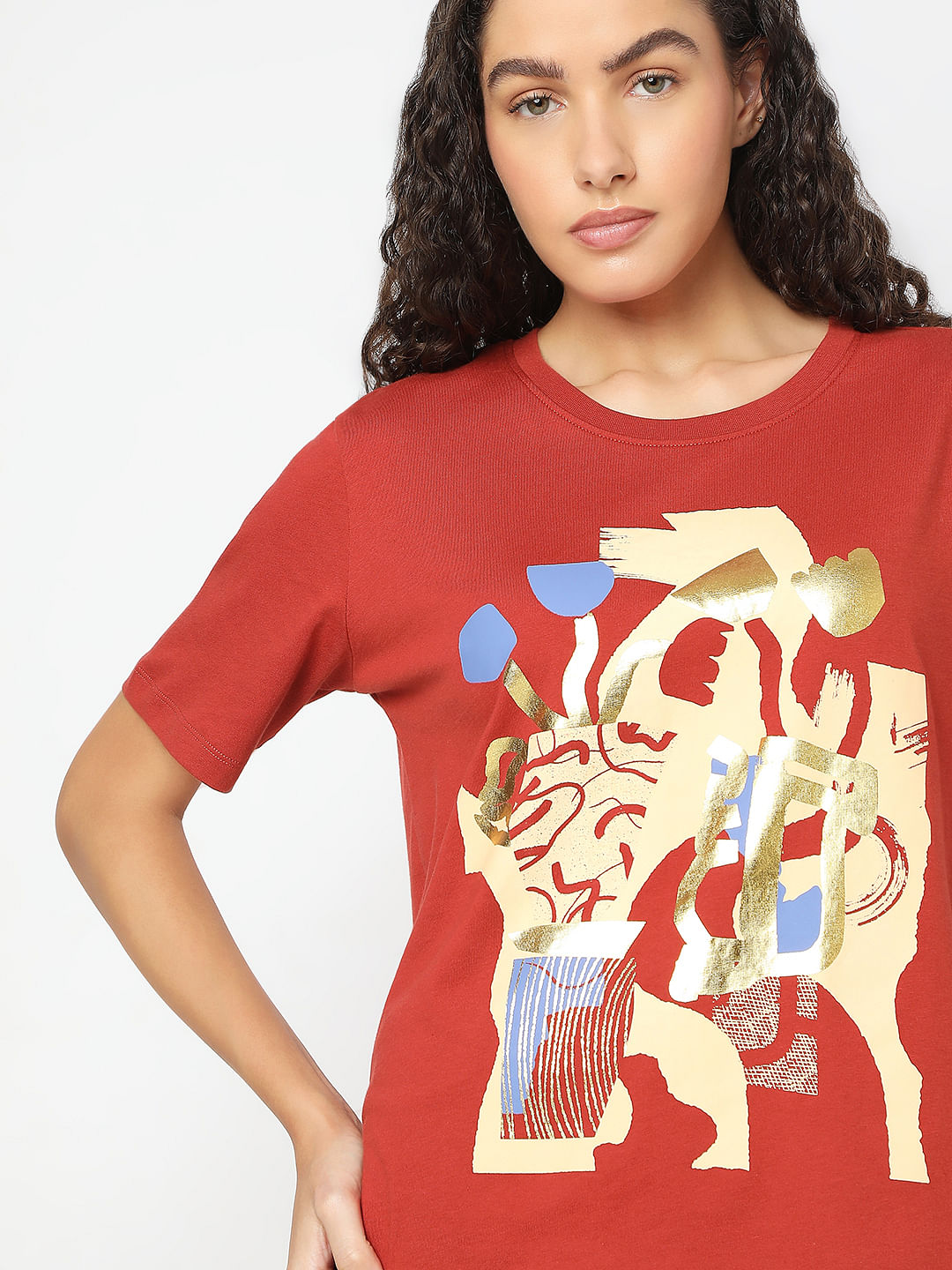 Red Graphic Print T-Shirt