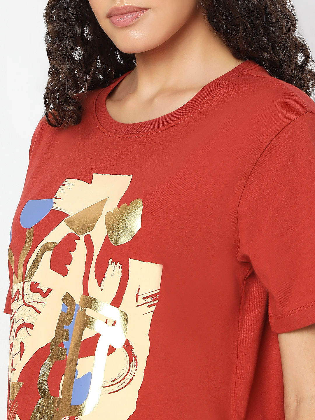 Red Graphic Print T-Shirt
