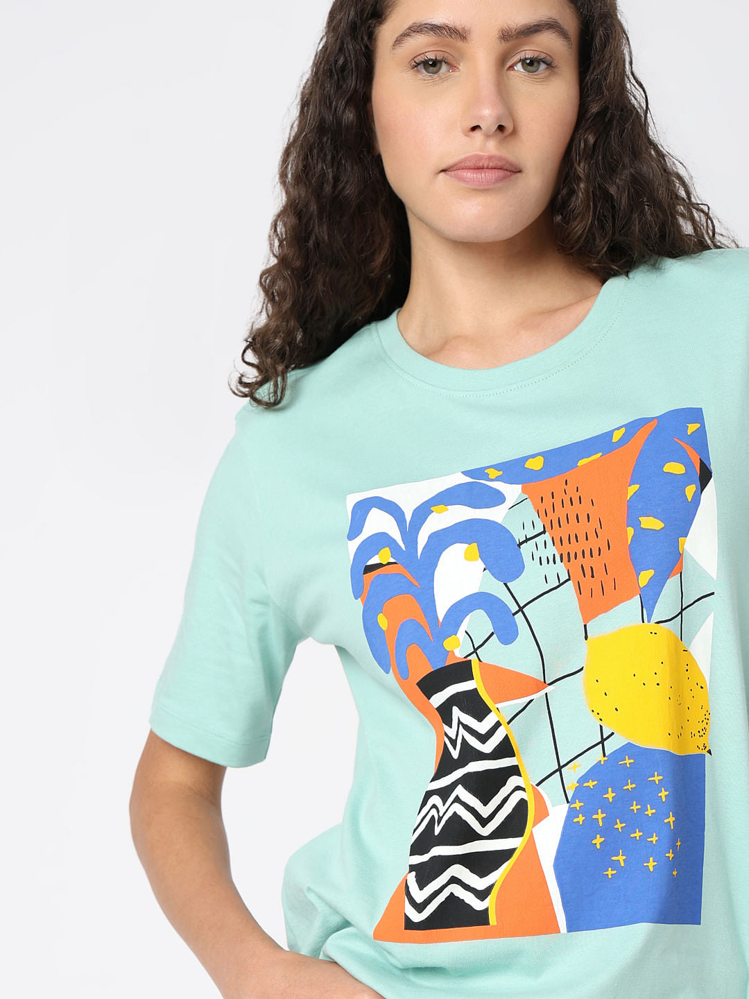 Blue Graphic Print T-Shirt