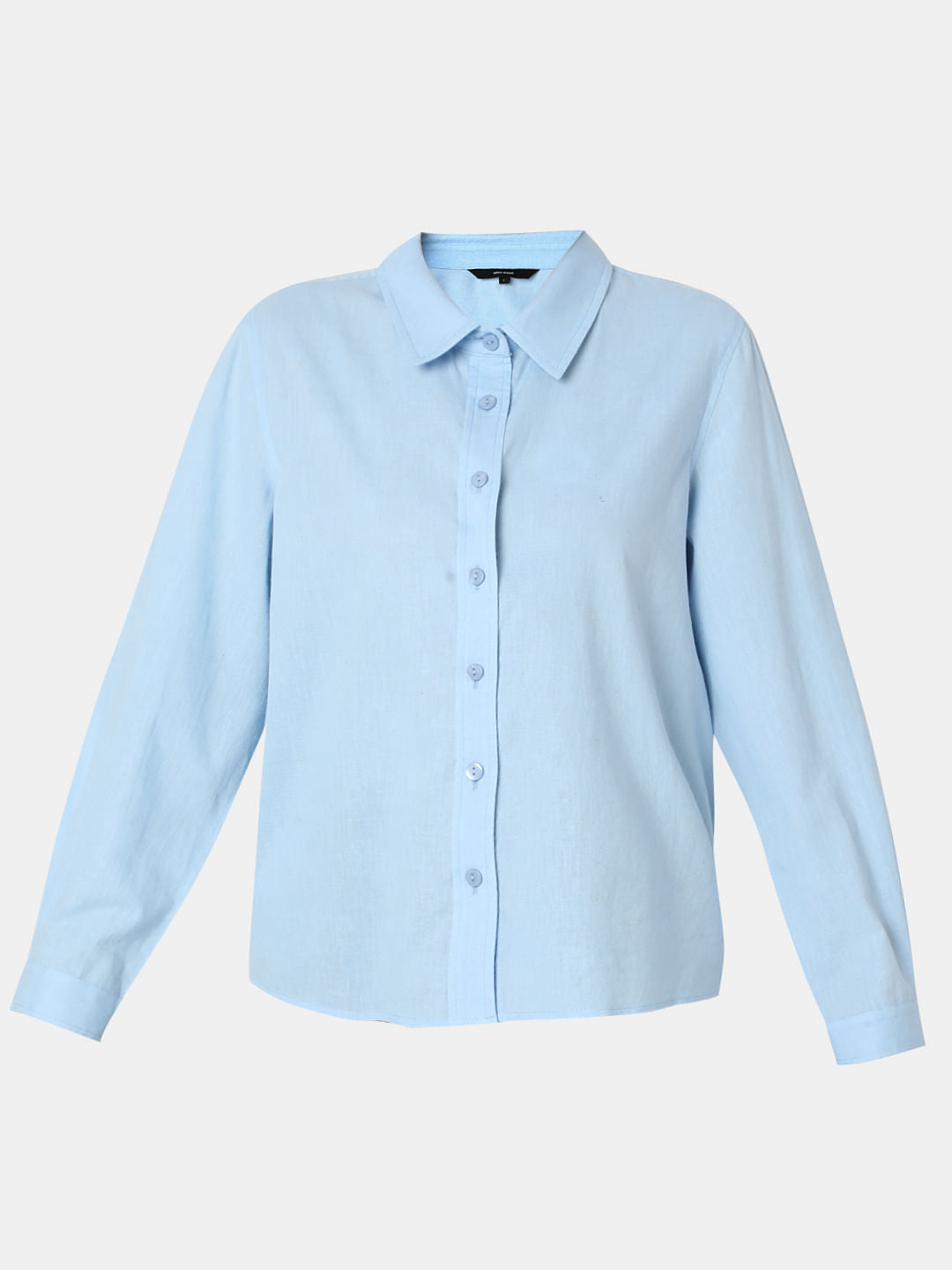 Light Blue Linen Full Sleeves Shirt