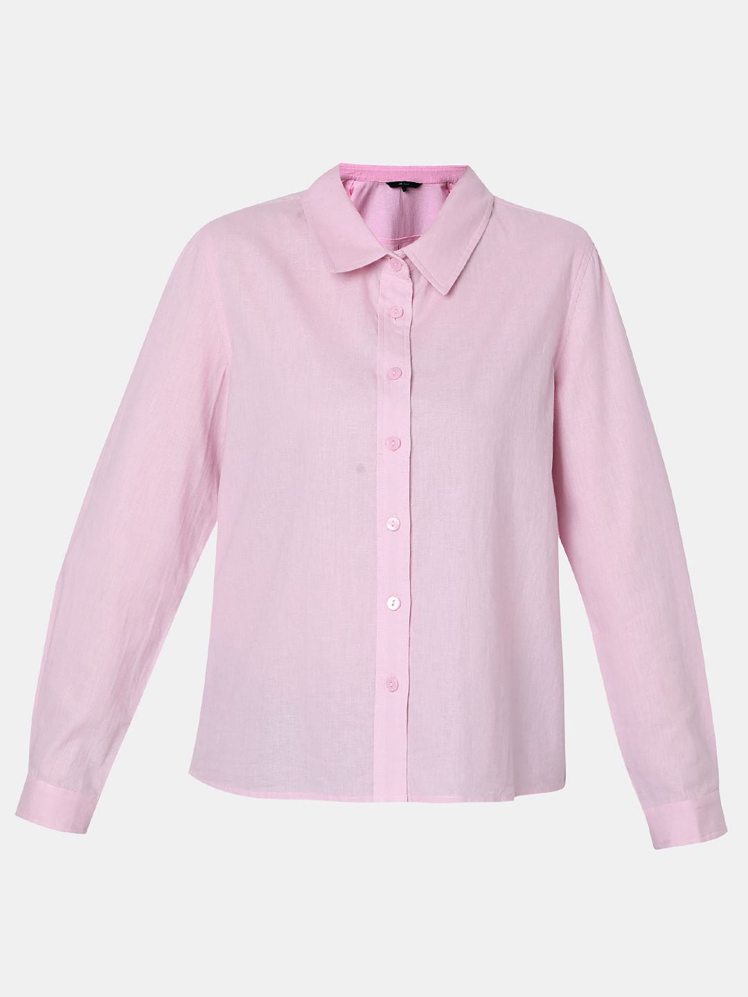 Light Pink Linen Full Sleeves Shirt