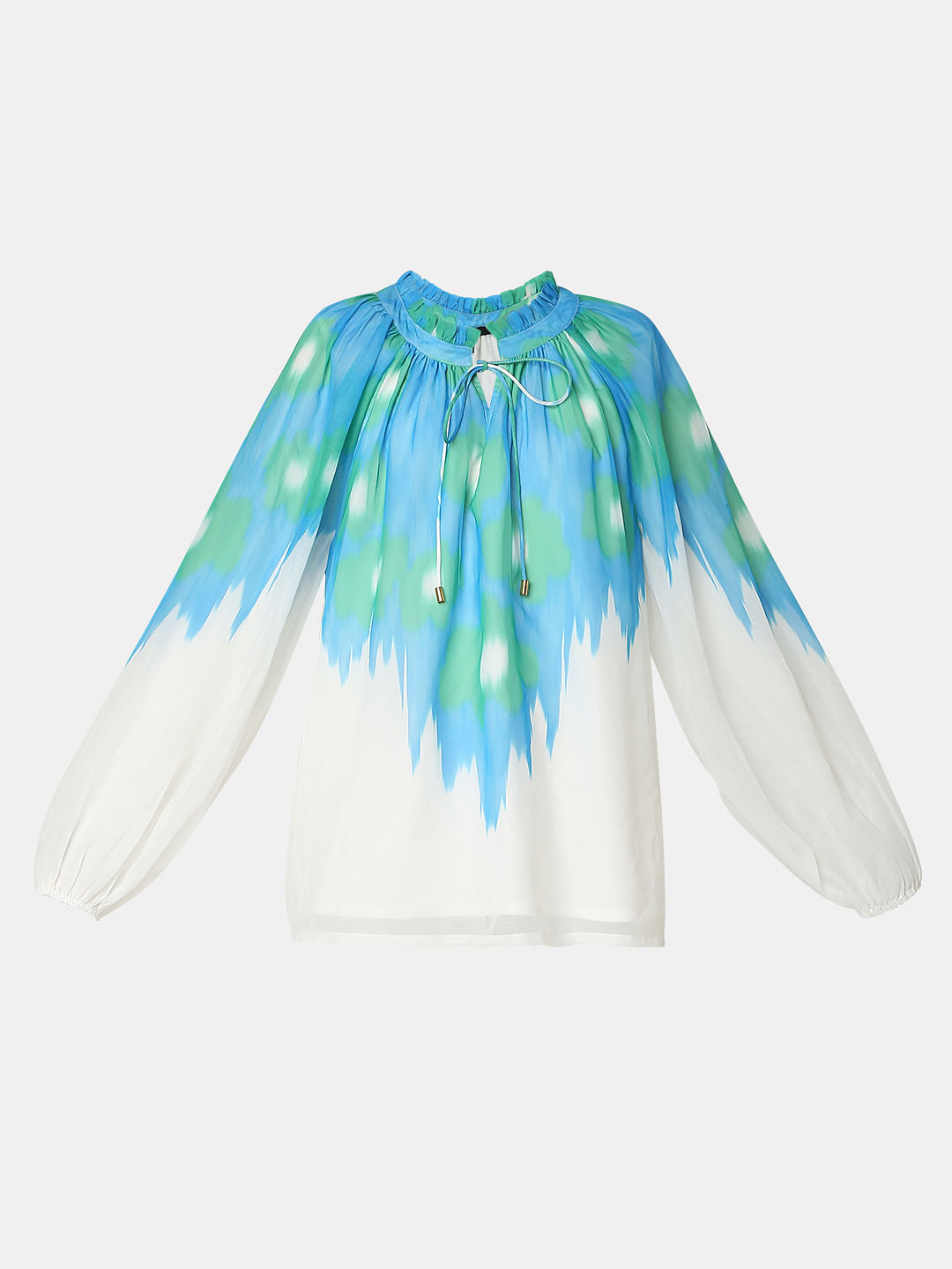 Blue Colourblocked Top