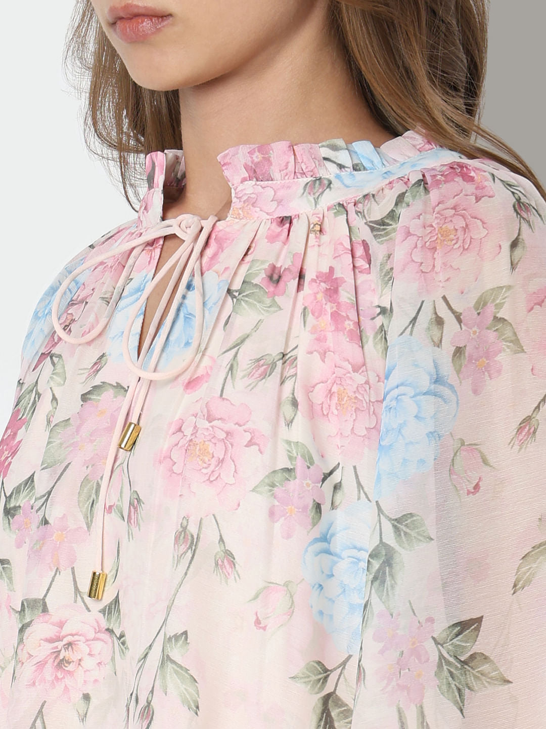 Light Pink Floral Print Top