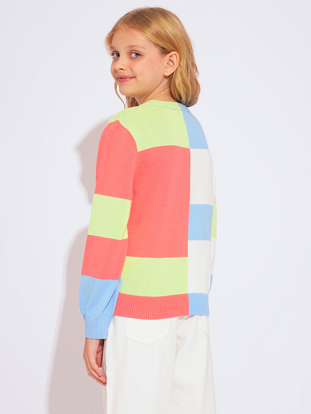 GIRLS Colourblocked Pullover