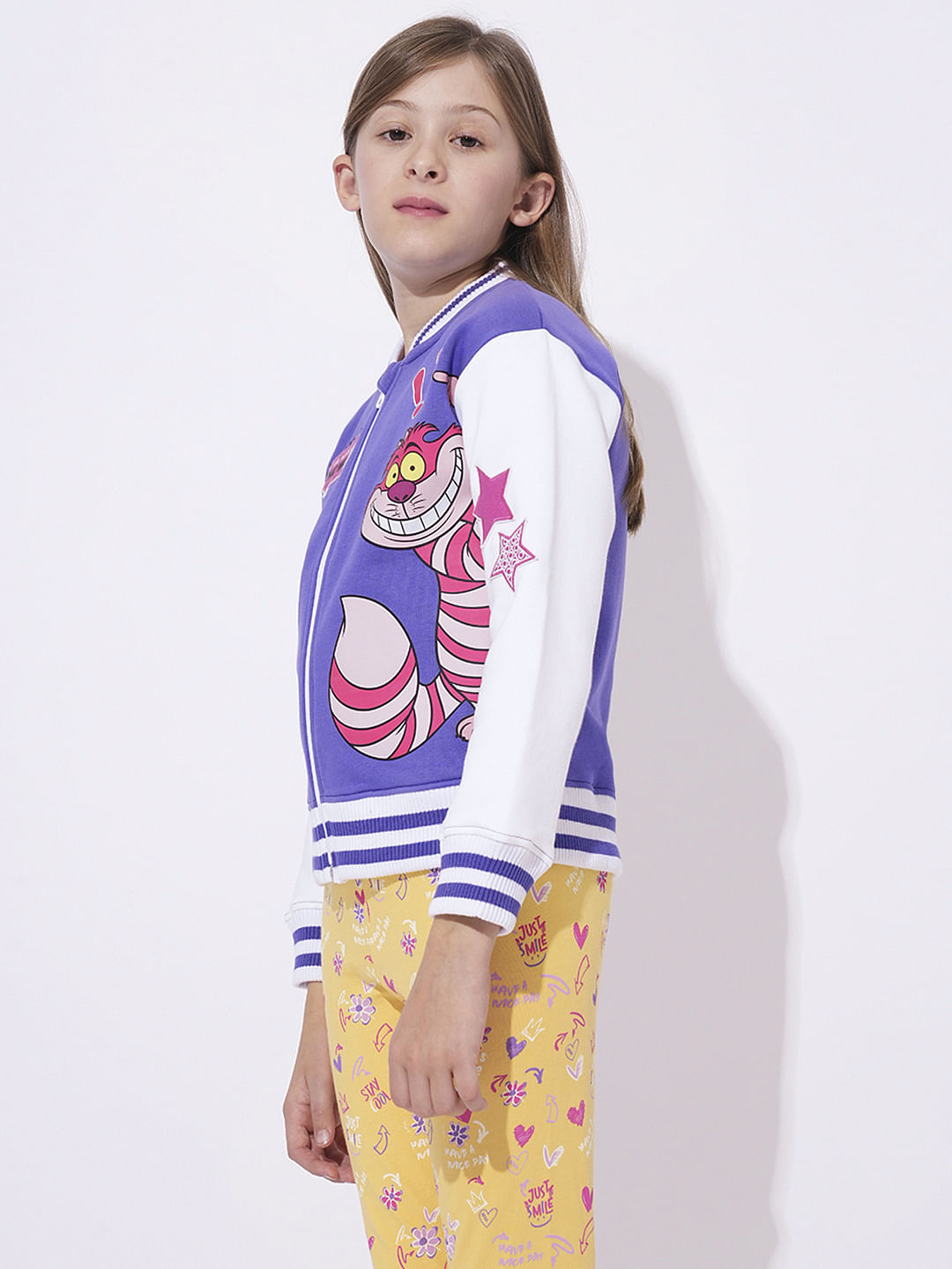 Girls Purple Chesha Grafitti Sweat