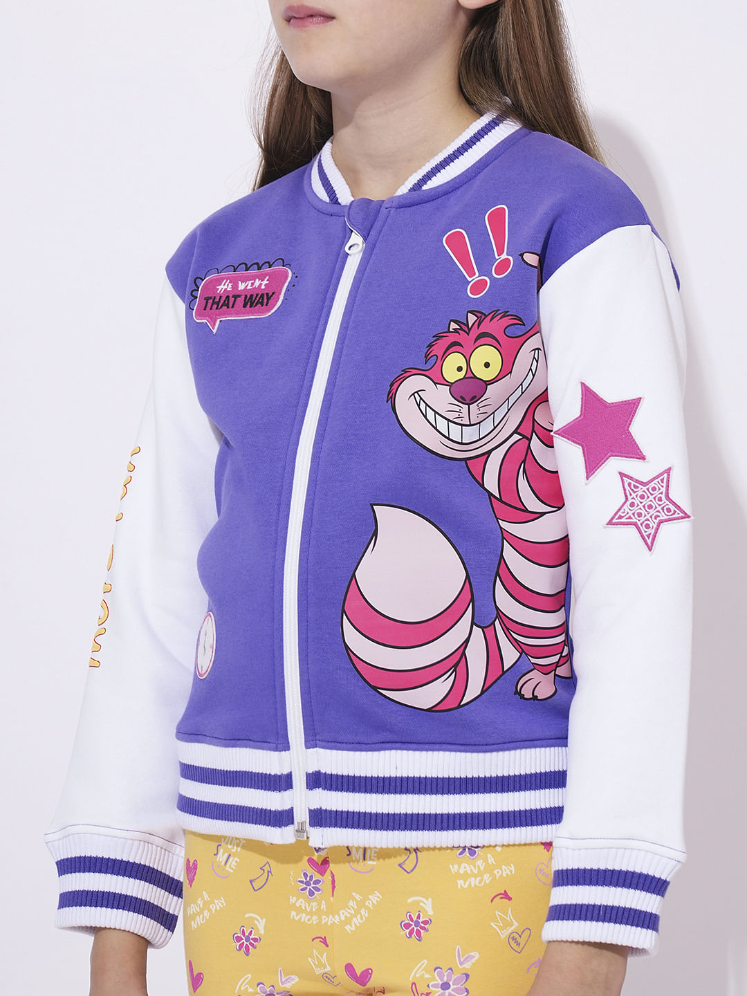 Girls Purple Chesha Grafitti Sweat