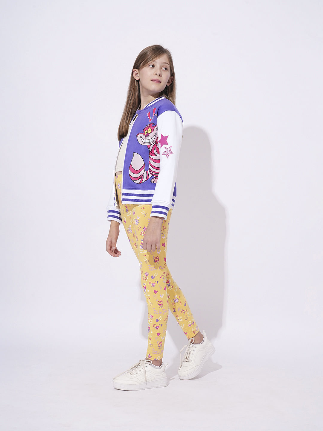 Girls Purple Chesha Grafitti Sweat