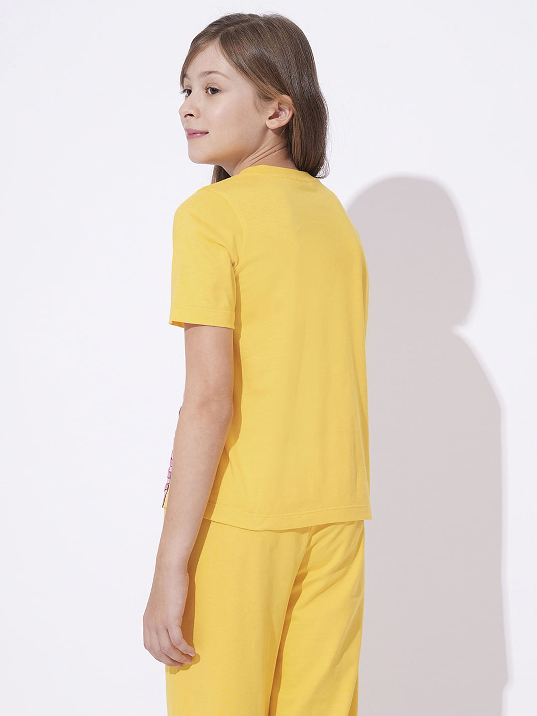 Girls Yellow Cheshire Cat T-Shirt