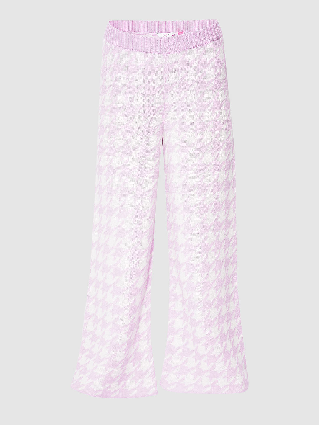Girls Lilac Houndstooth Co-Ors Set Pant