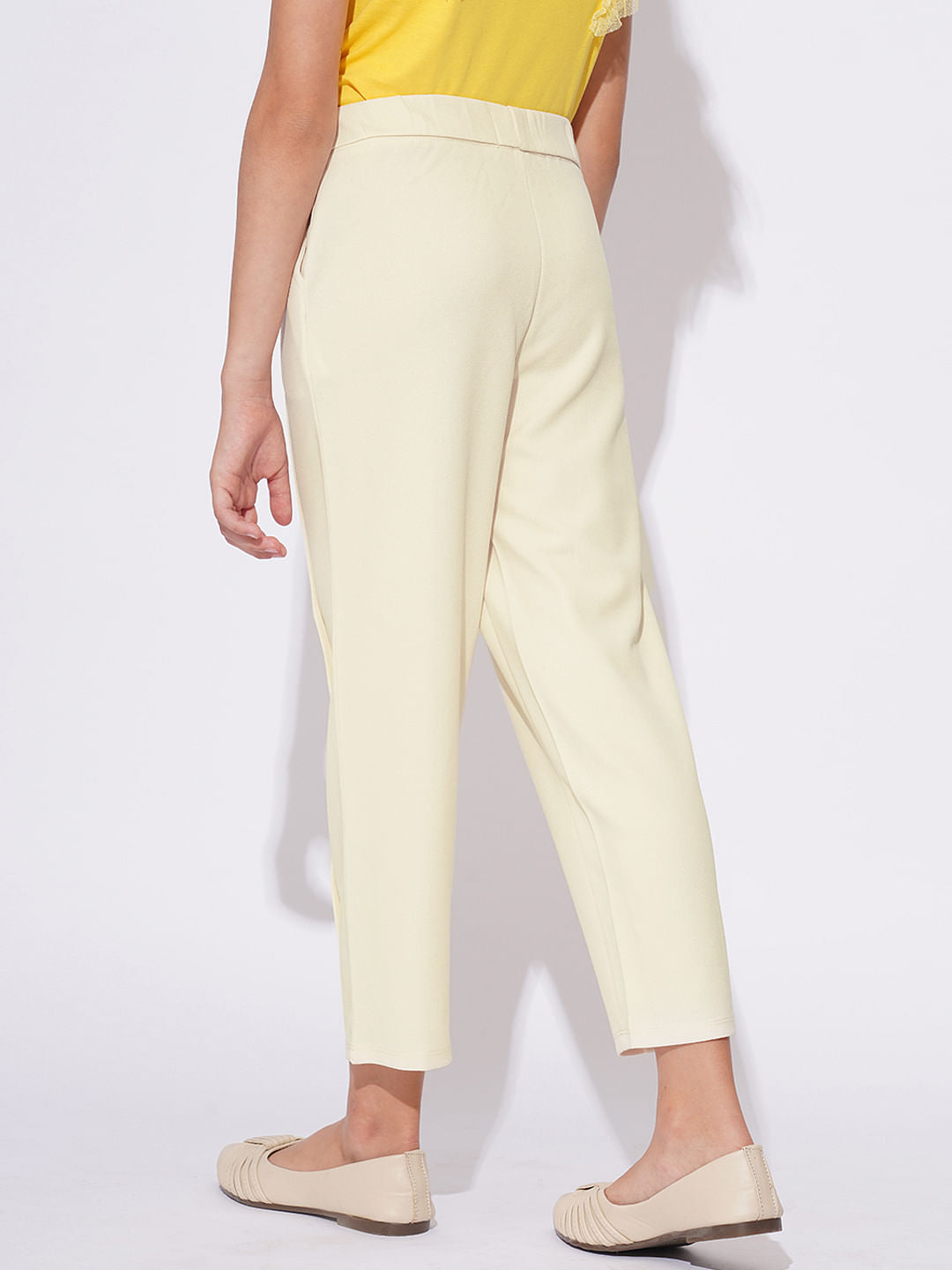 Girls Off-White Casual Pants