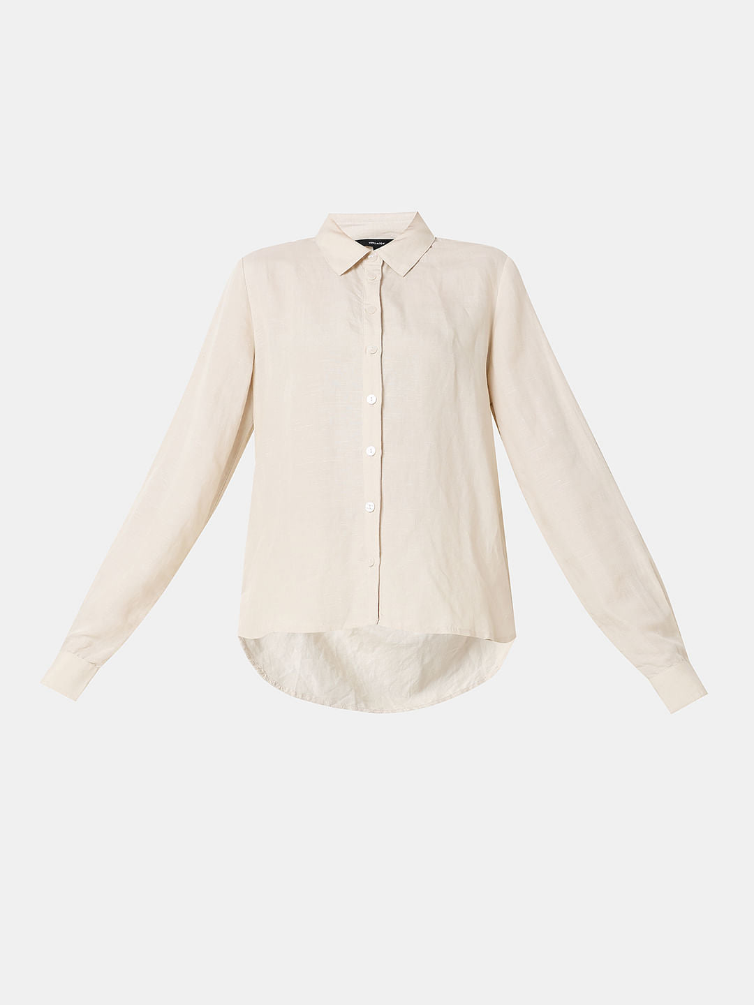 Light Beige Linen Co-Ord Set Shirt