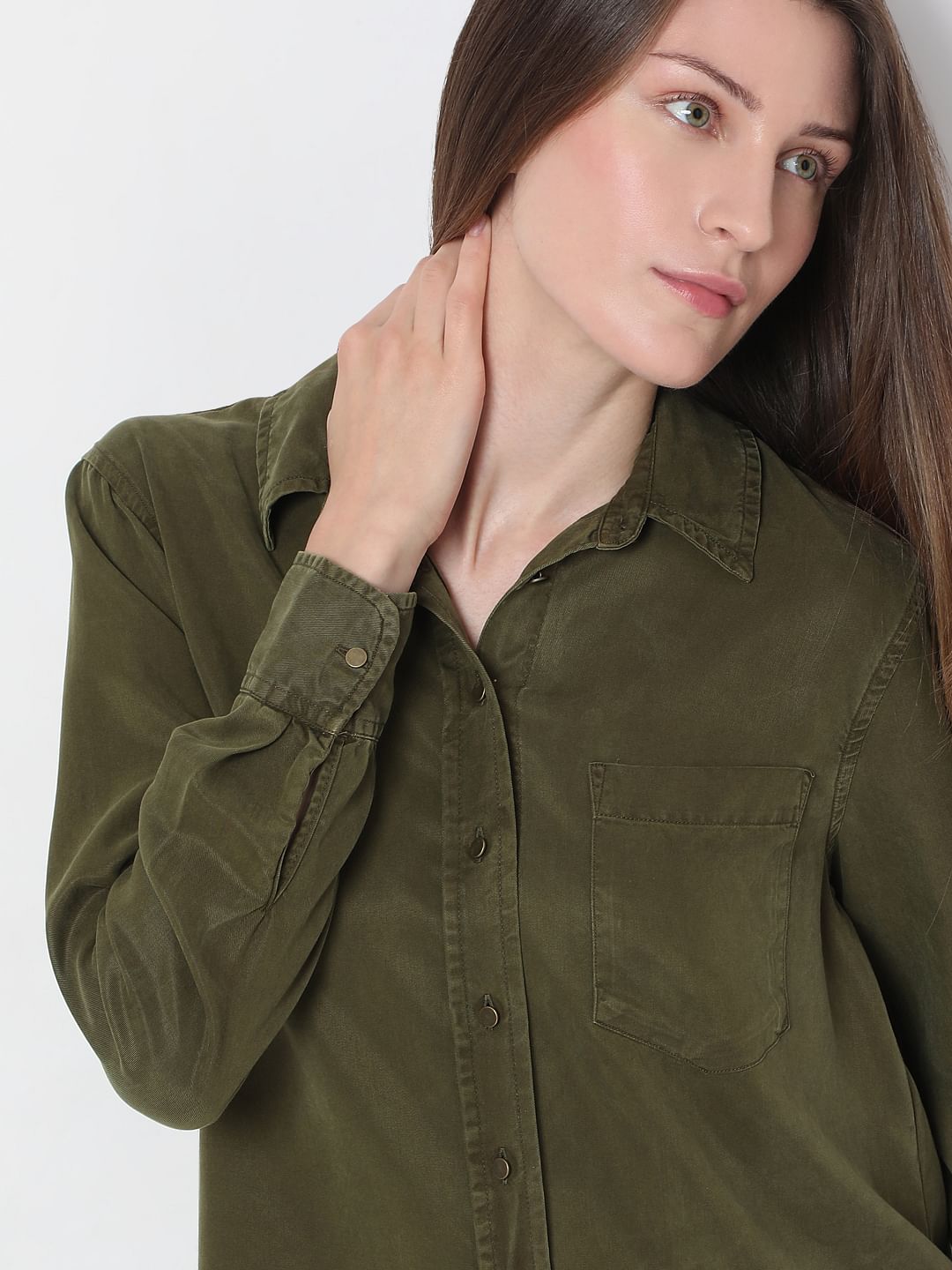 Green Long Sleeves Shirt