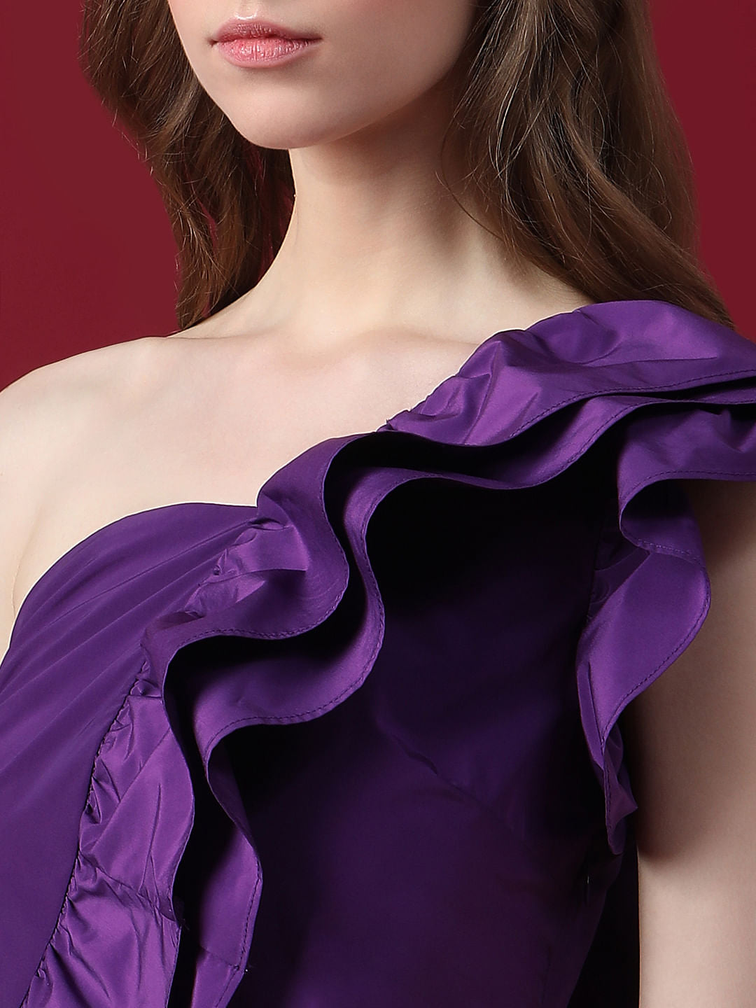 Marquee Purple One-Shoulder Mini Dress