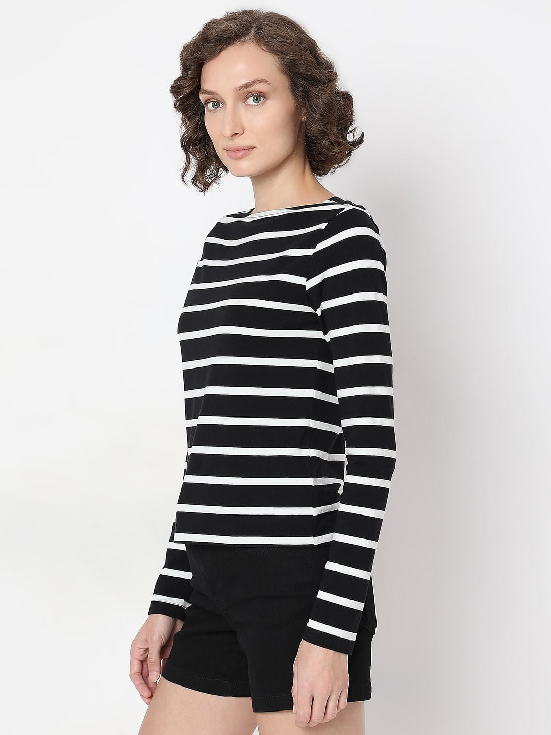 Black Striped Top