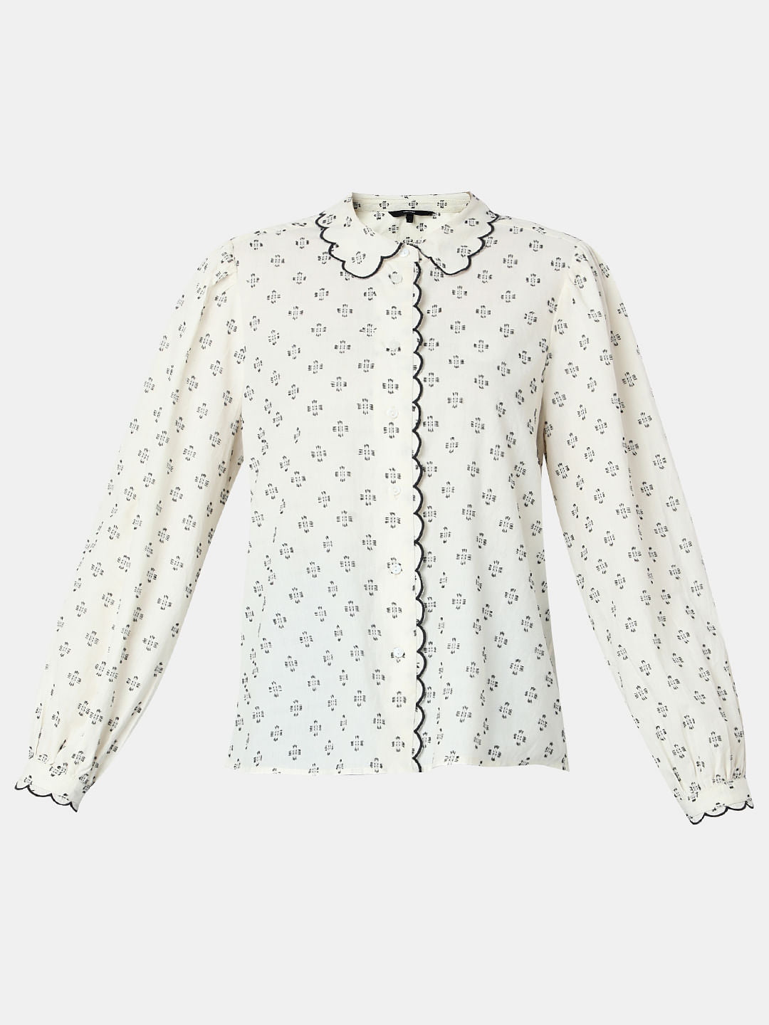 Beige Printed Shirt