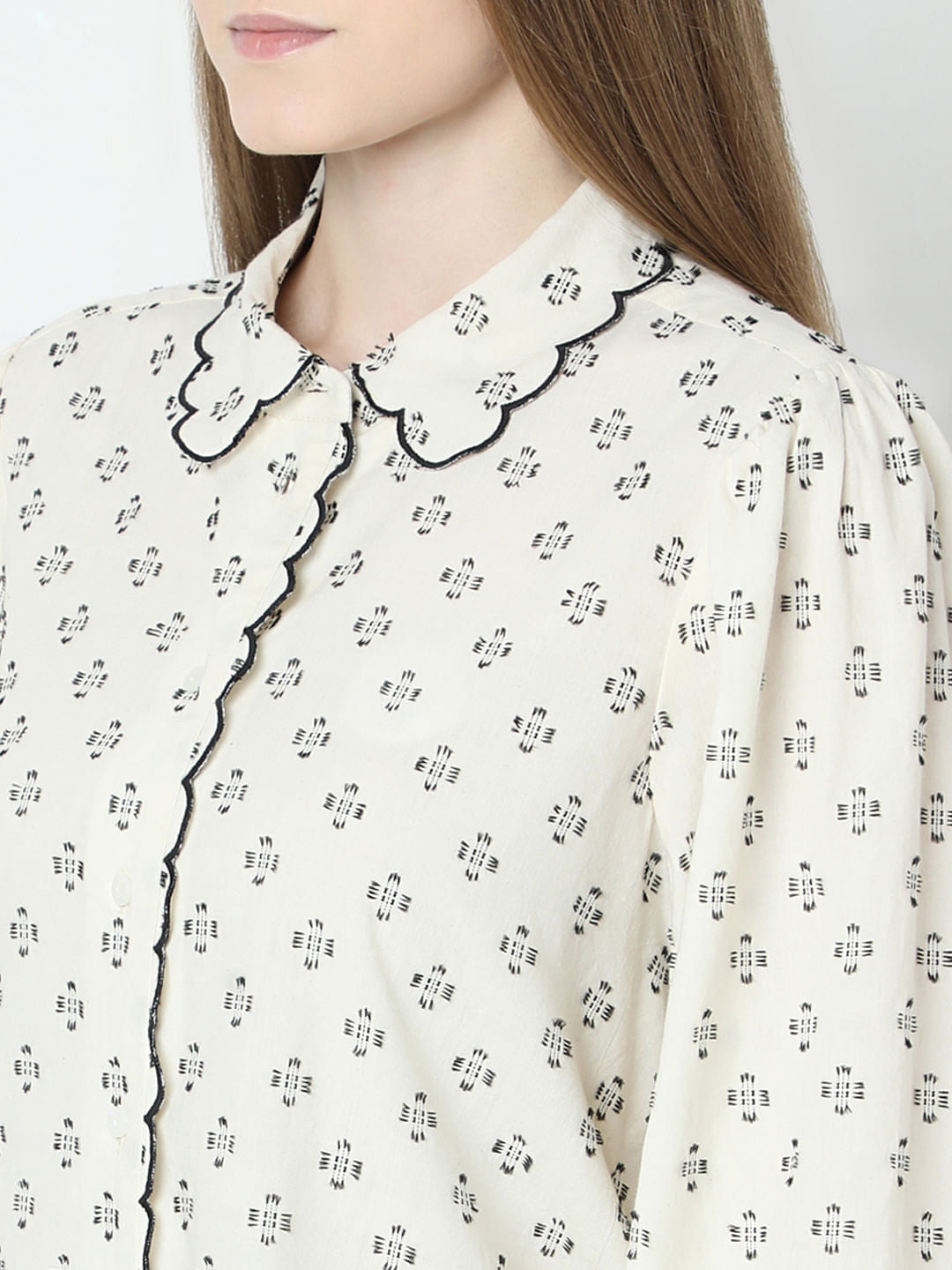 Beige Printed Shirt