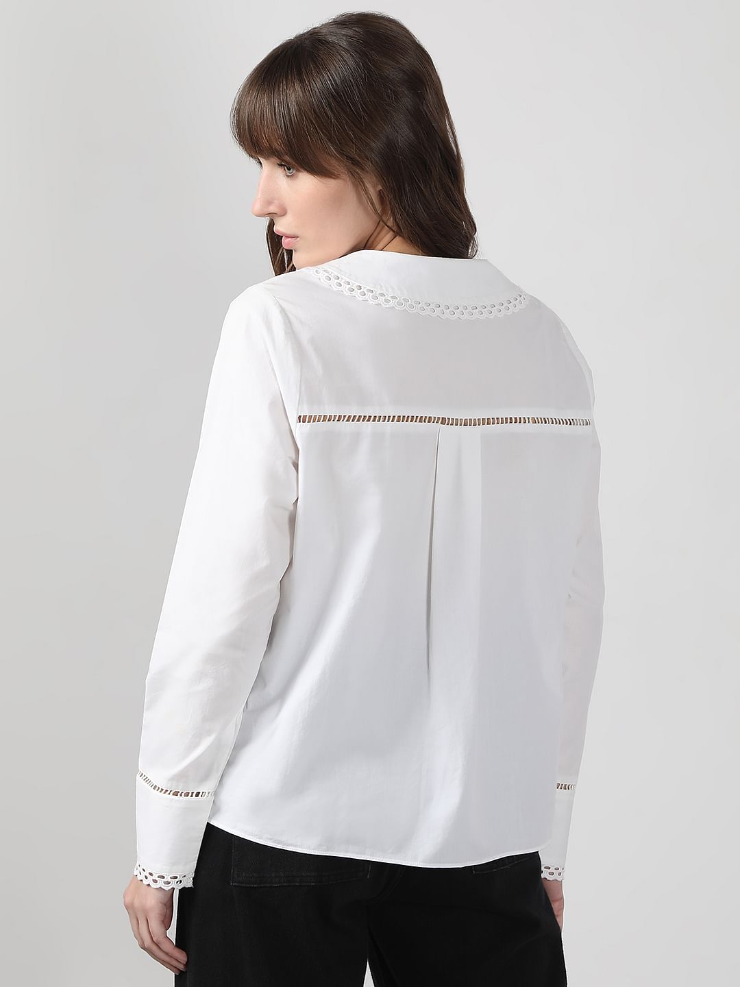 Off-White Lace Cotton Shirt