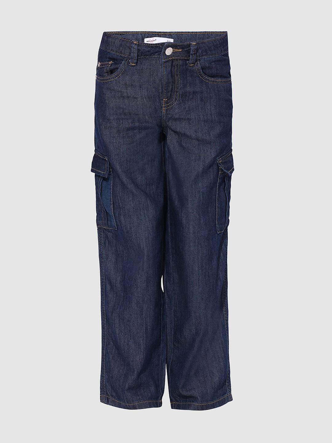 Girls Dark Blue Flared Jeans