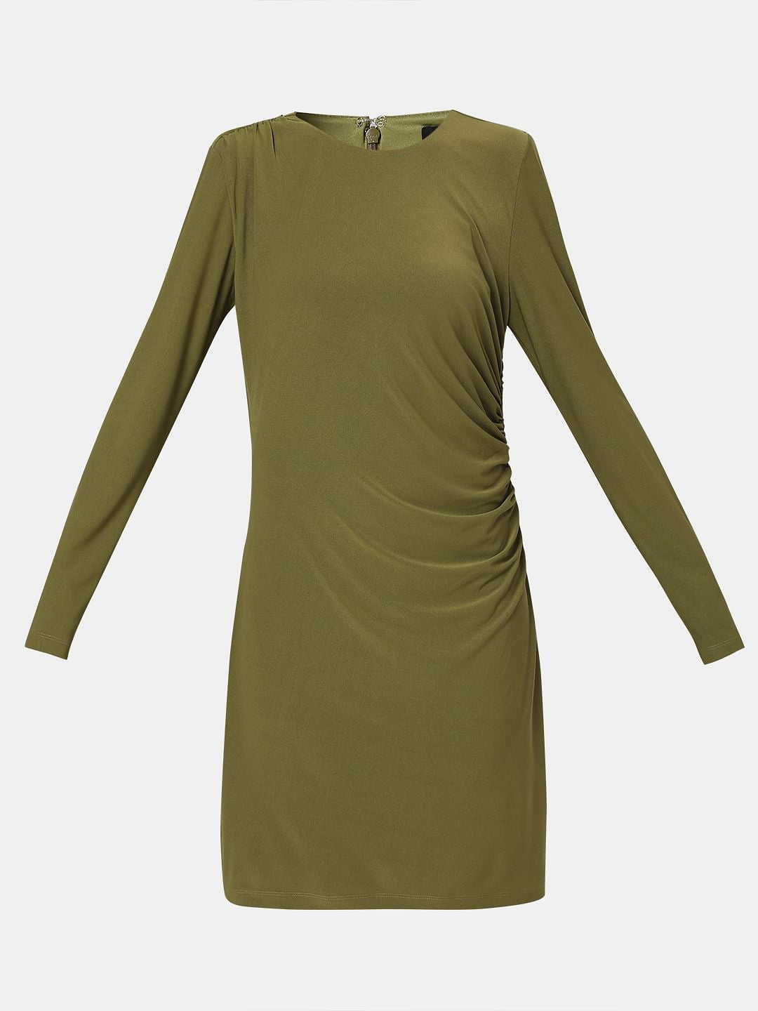 Olive Full Sleeves Mini Dress