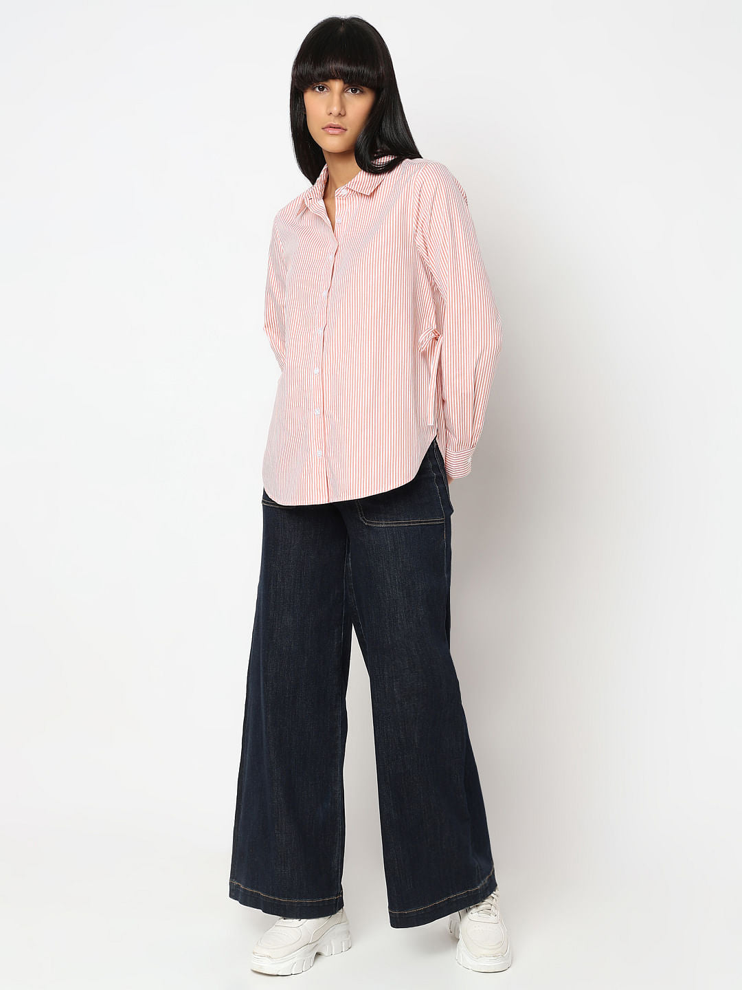 Pink Striped Cotton Shirt
