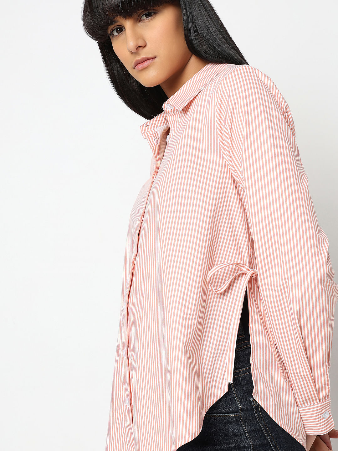 Pink Striped Cotton Shirt