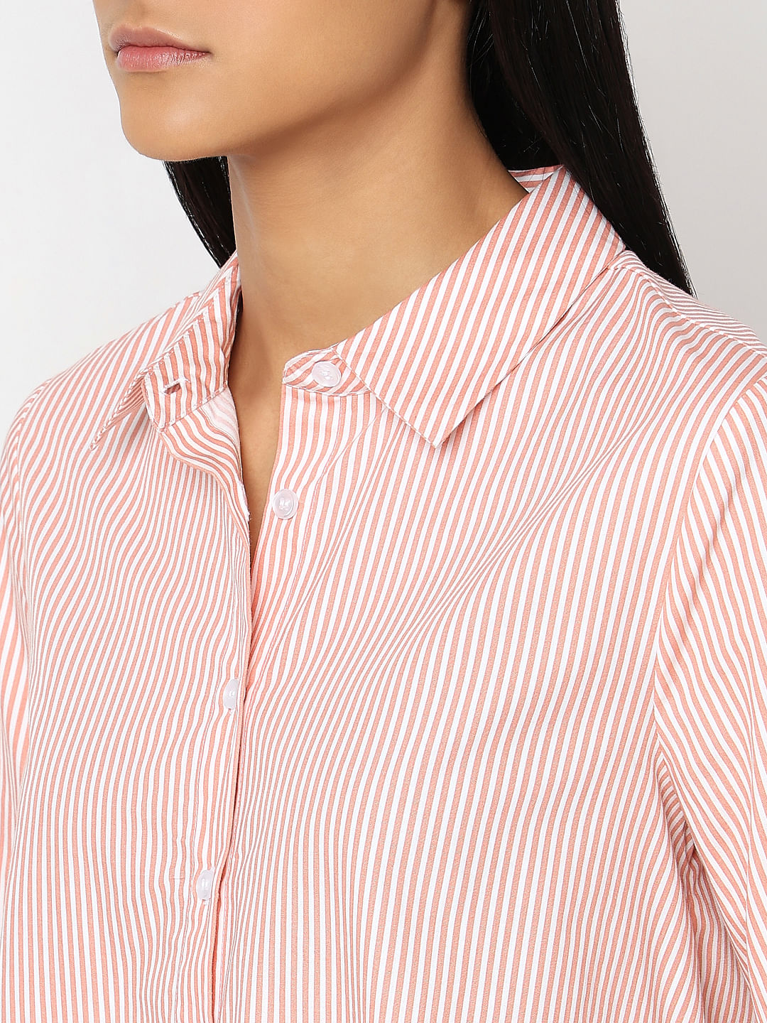 Pink Striped Cotton Shirt