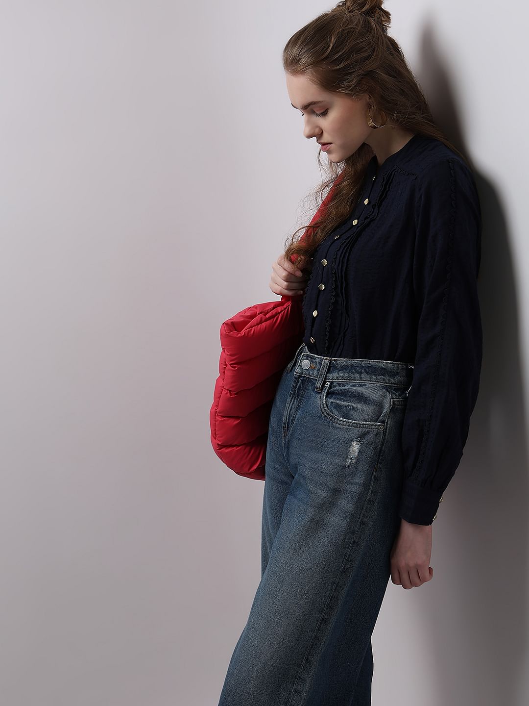Navy Blue Cotton Top