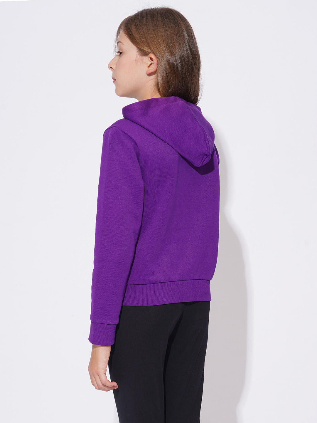 Girls Purple Hooded Sweatshirt
