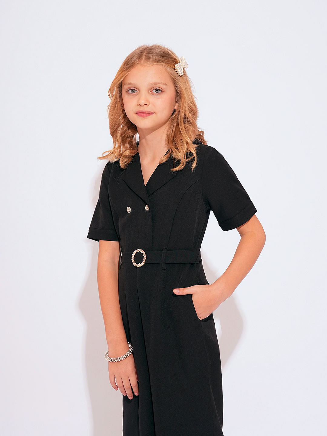 Girls Black Jumpsuit