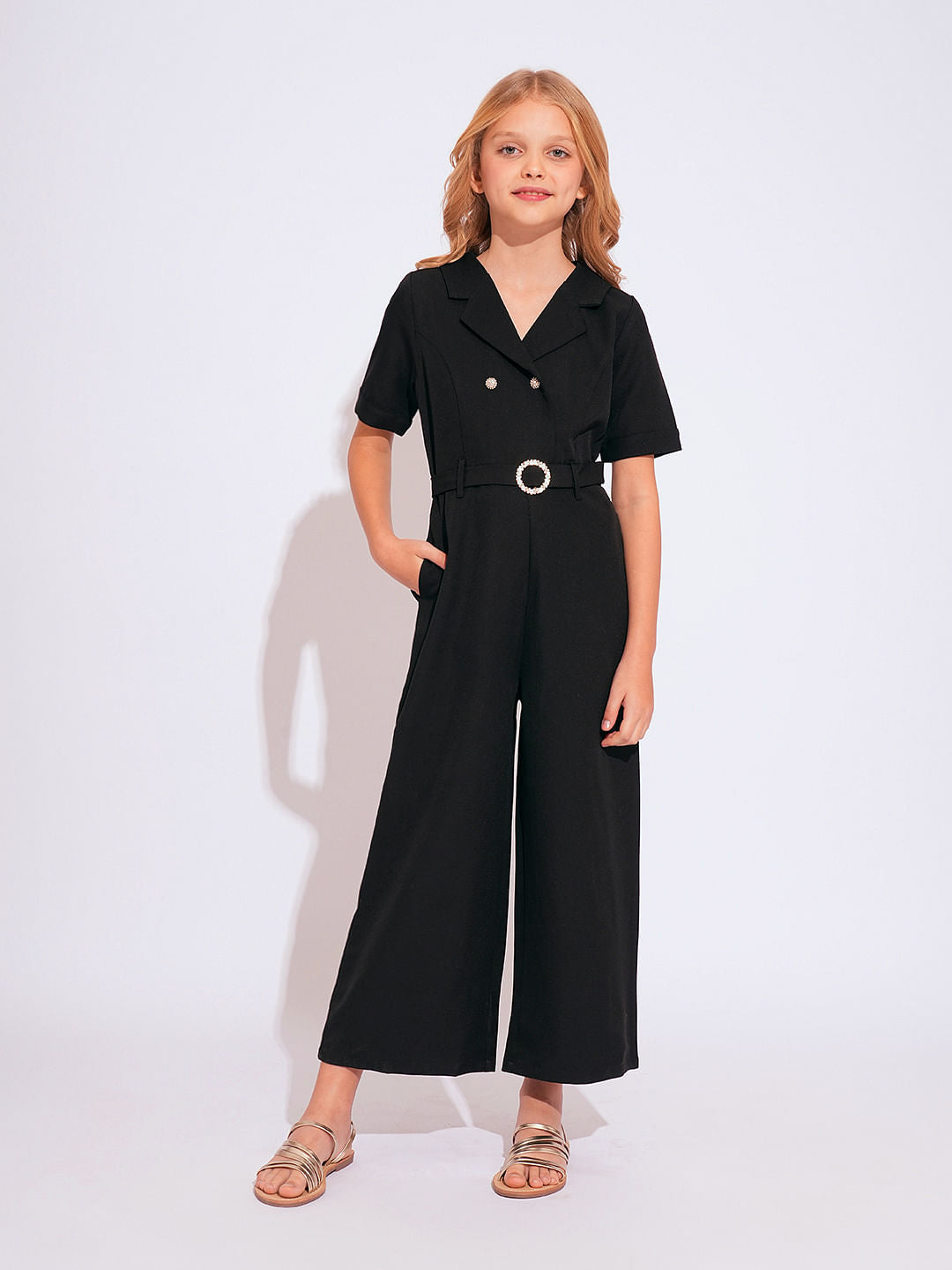 Girls Black Jumpsuit