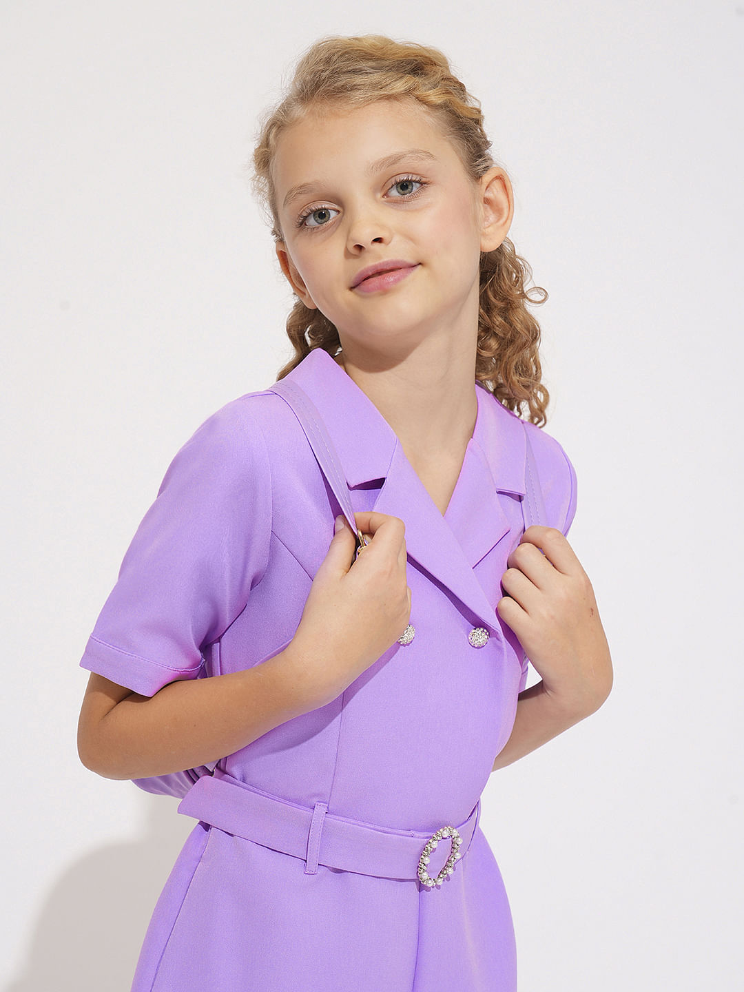 Girls Purple Jumpsuit