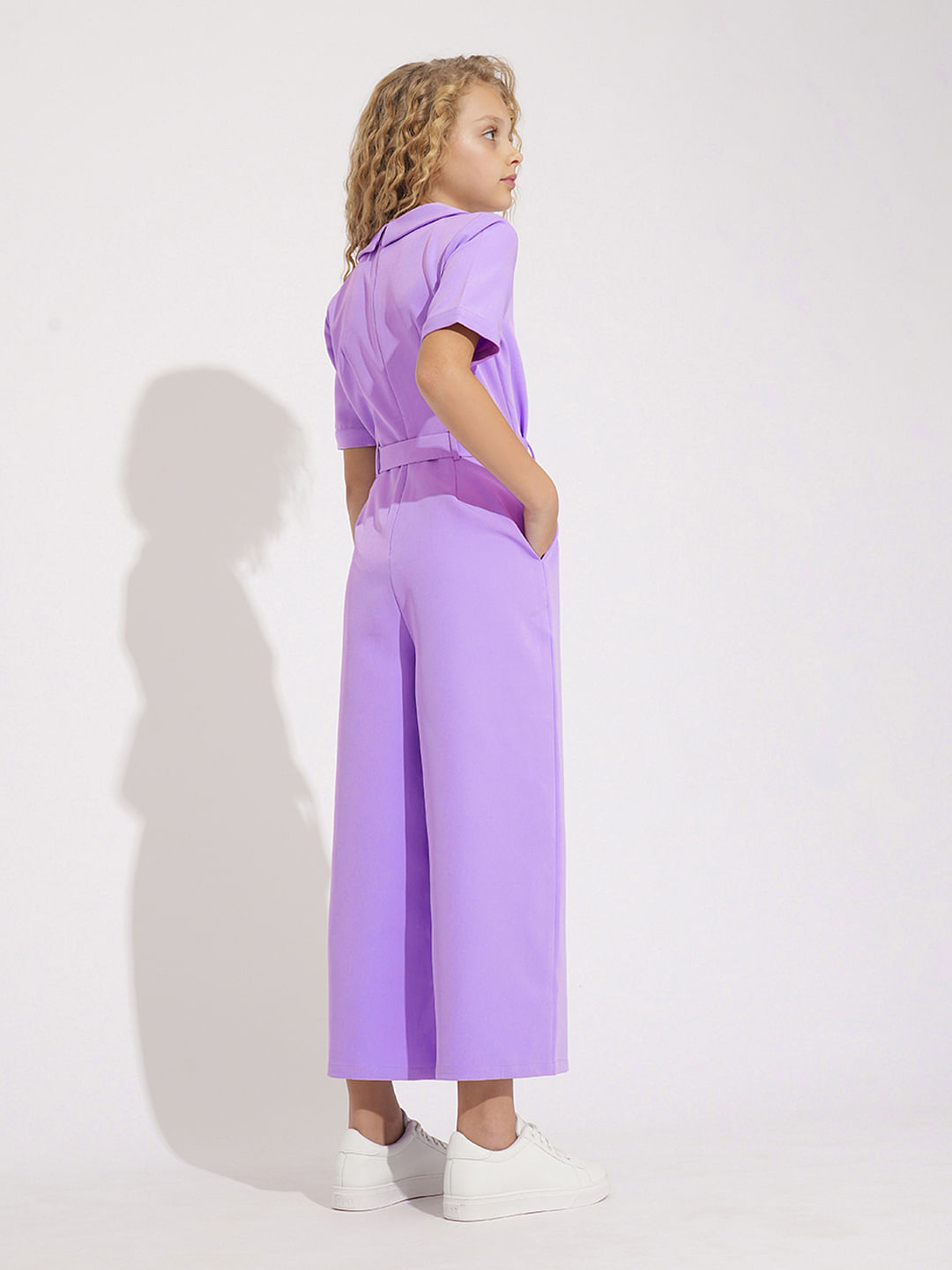 Girls Purple Jumpsuit