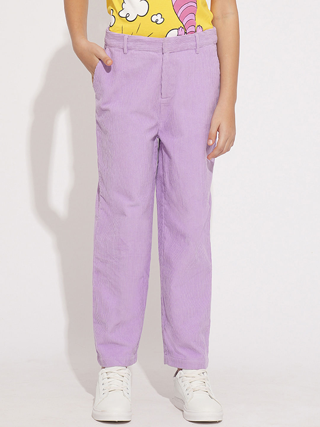 Girls Purple Corduroy Pants