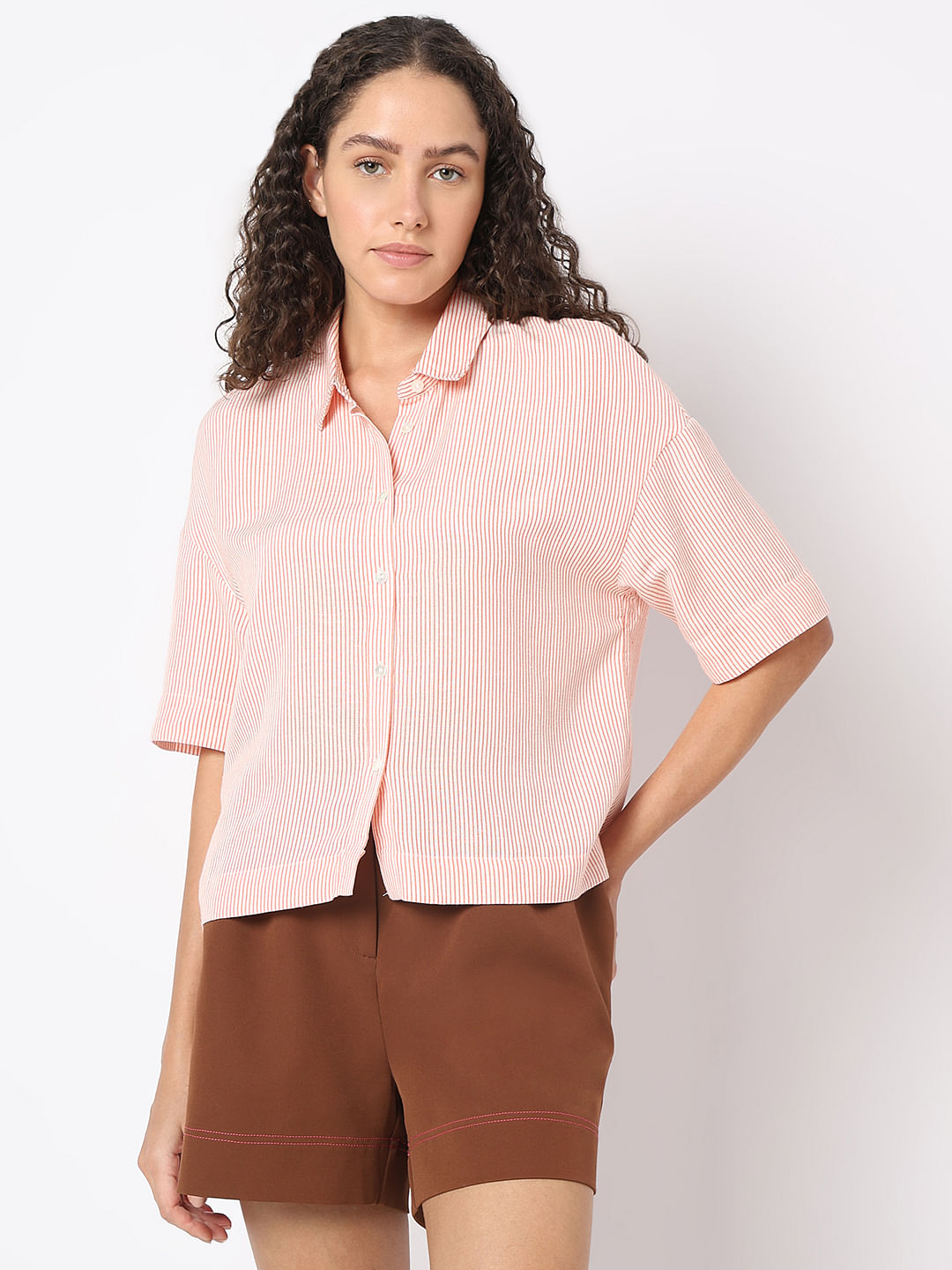 Orange Striped Shirt