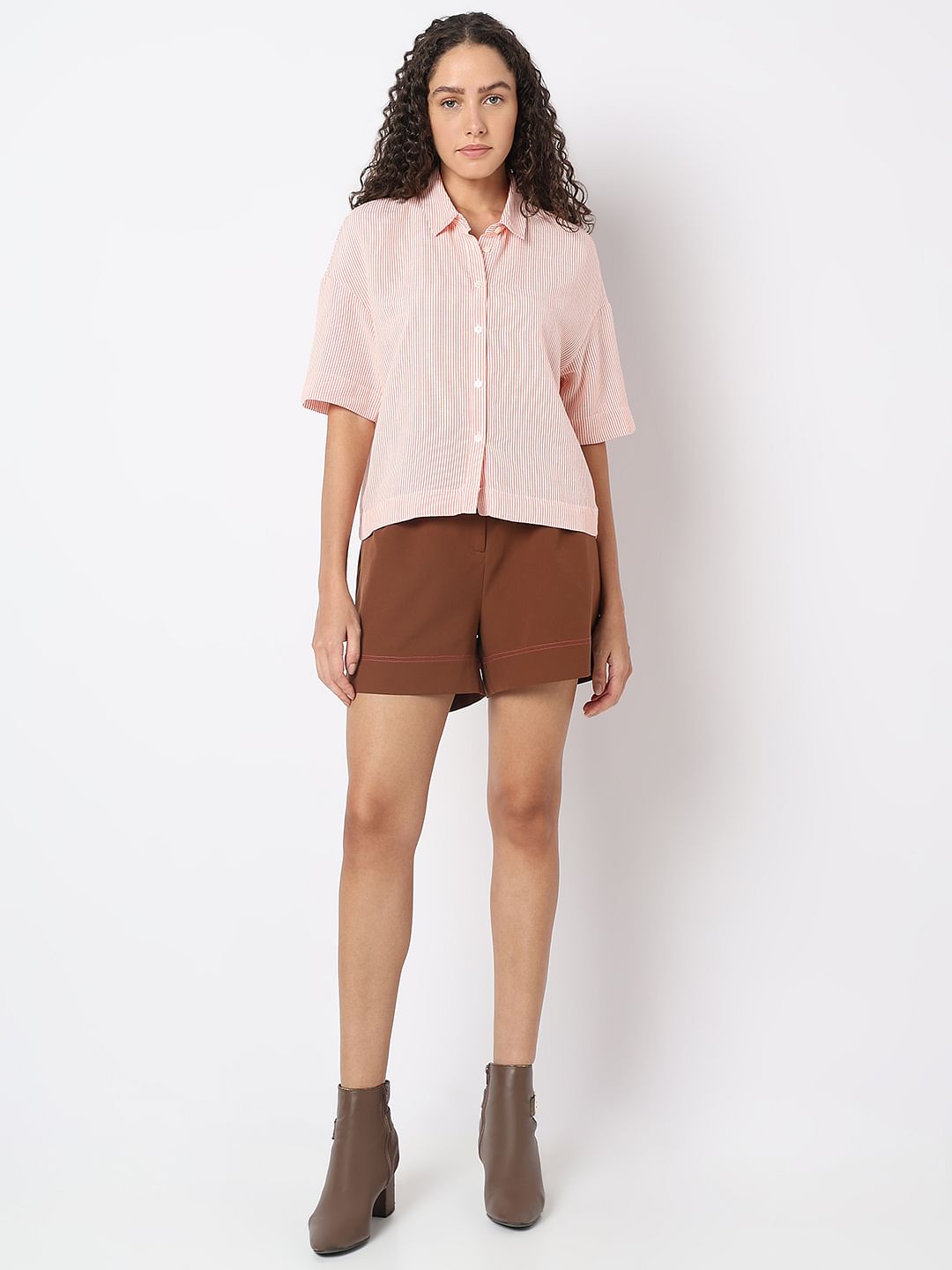 Orange Striped Shirt