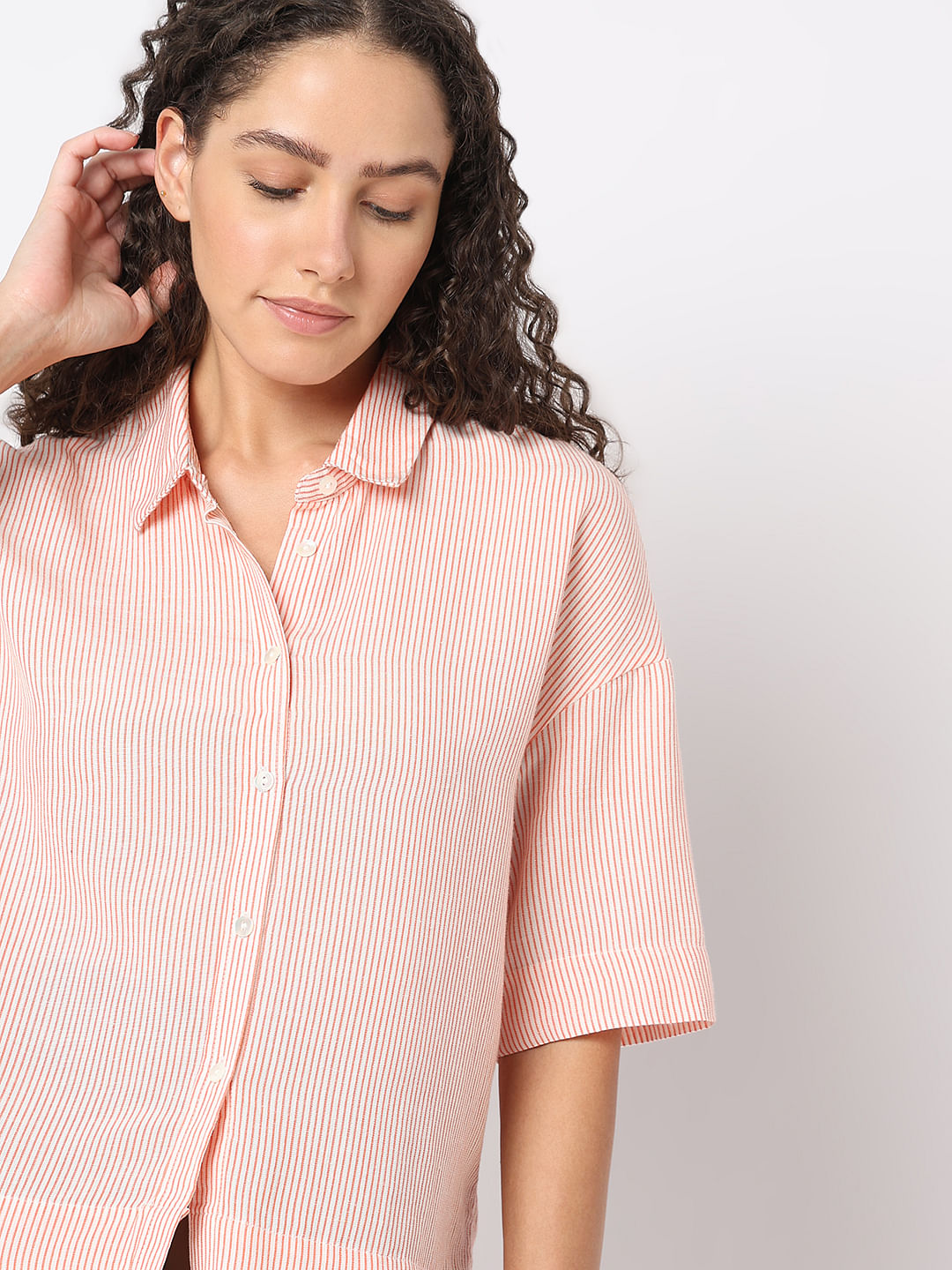 Orange Striped Shirt