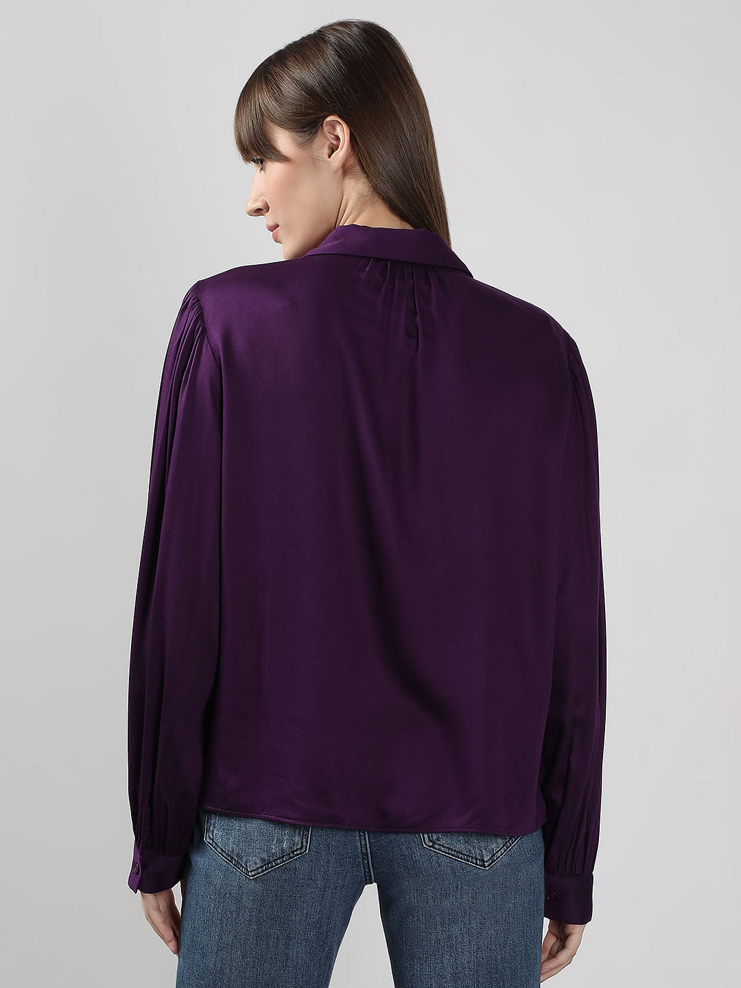 Dark Purple Full Sleeves Shirt