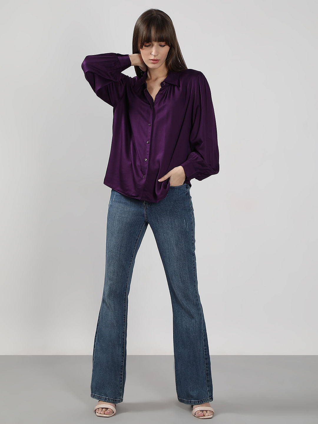 Dark Purple Full Sleeves Shirt