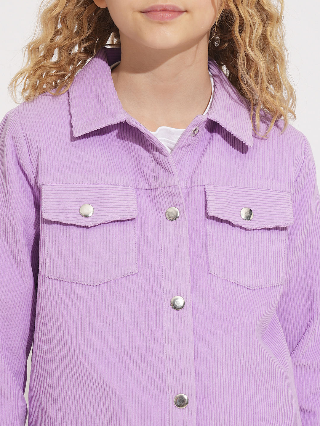 Girls Purple Corduroy Jacket