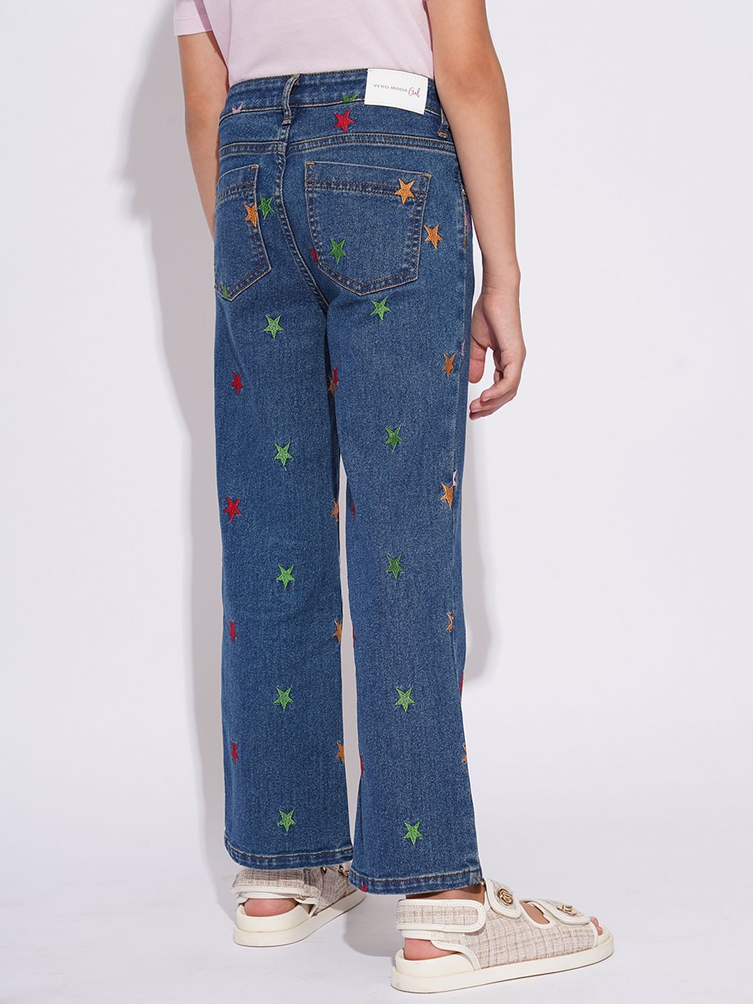 Girls Blue Straight Fit Jeans