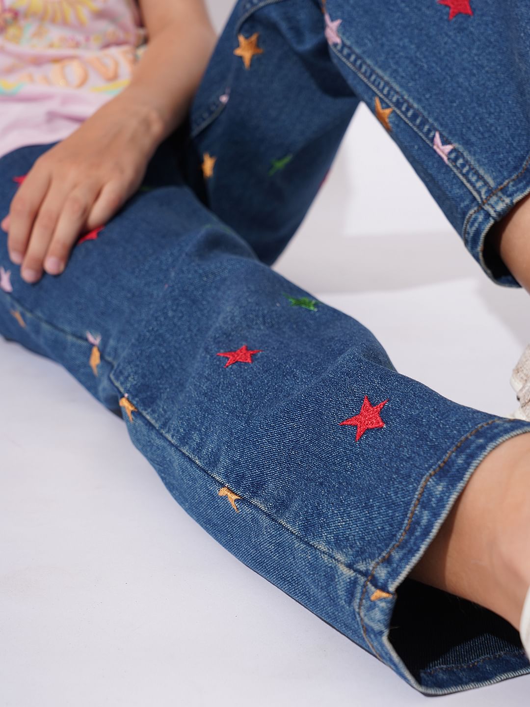 Girls Blue Straight Fit Jeans