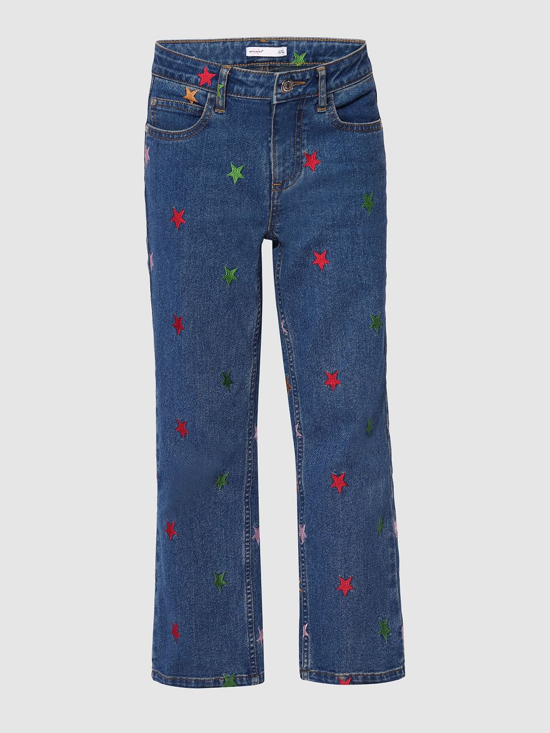 Girls Blue Straight Fit Jeans