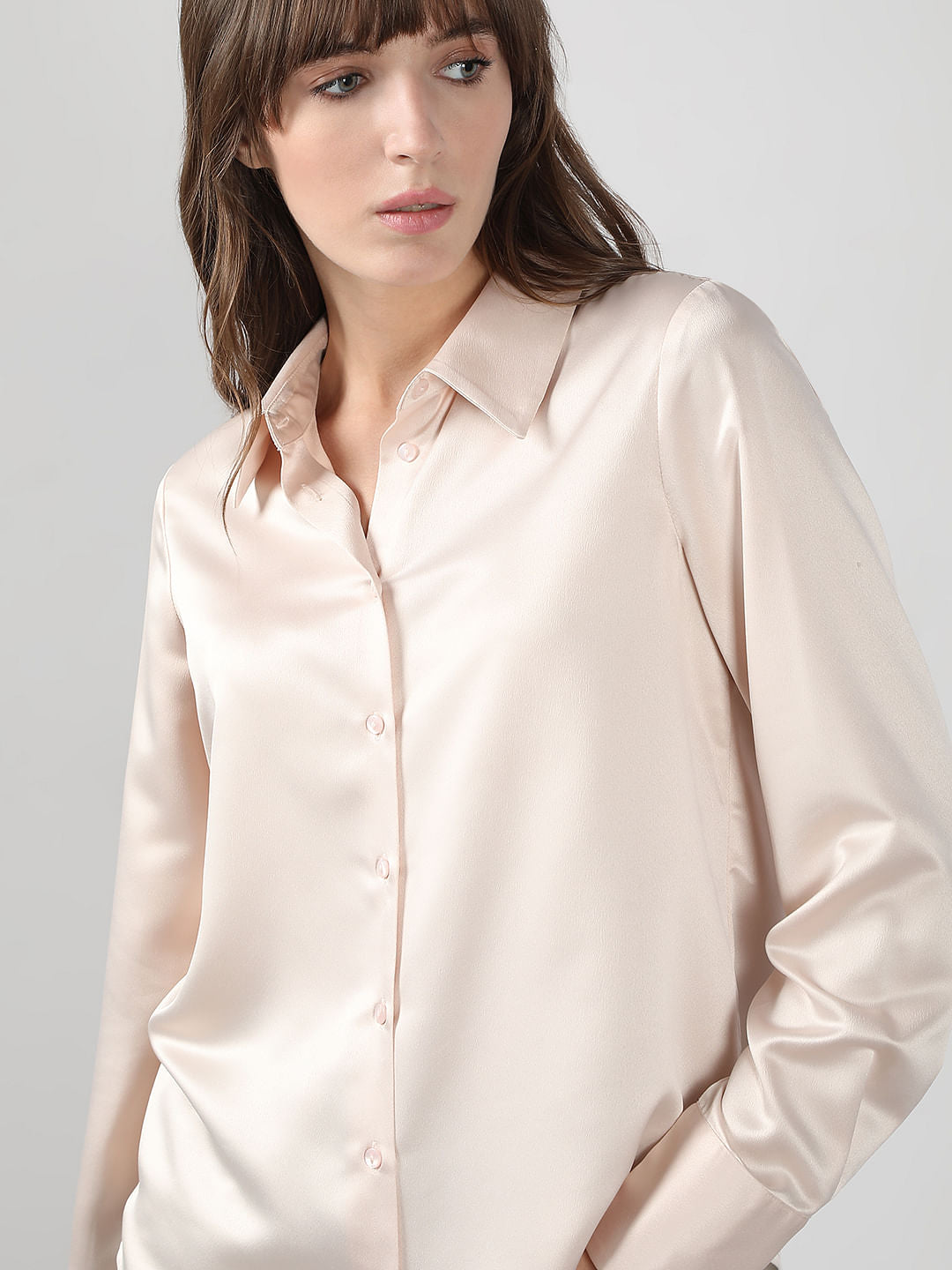 Light Beige Full Sleeves Shirt