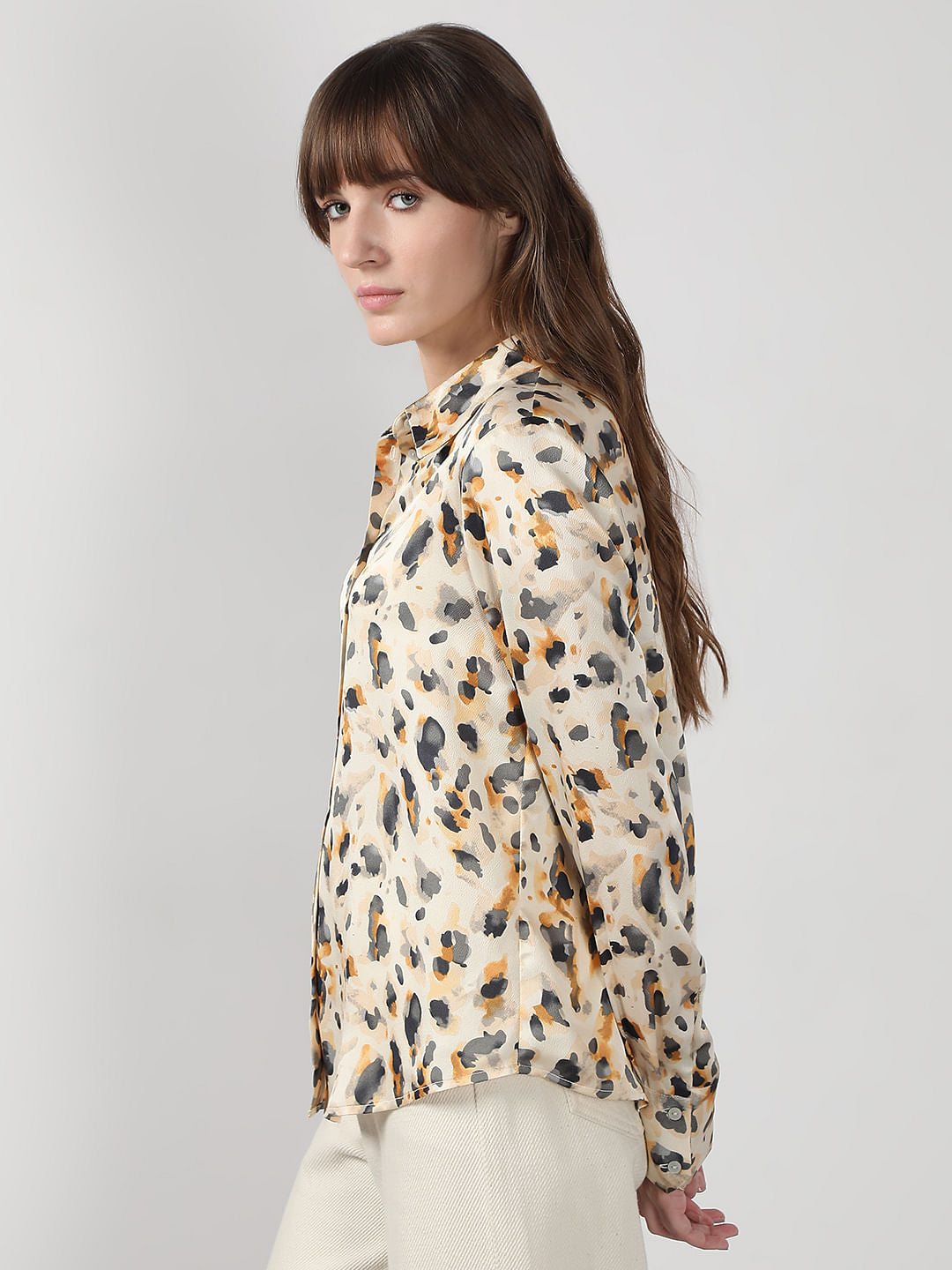 White Animal Print Shirt