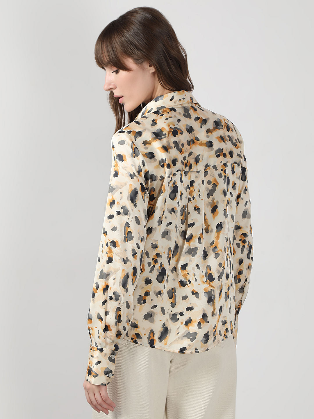 White Animal Print Shirt